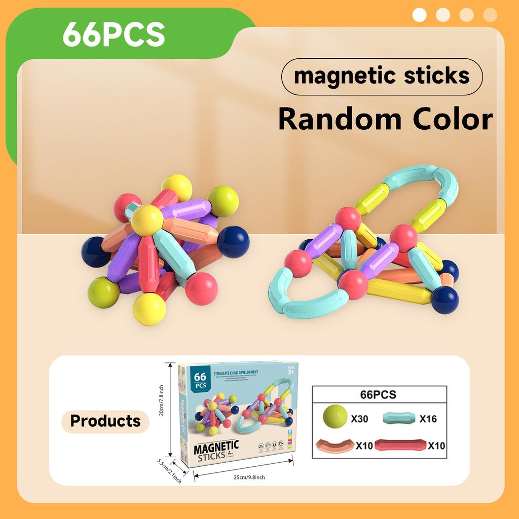 Variety Magnetic Rod Set Magnetic Sheet Building Block Particle Assembly Early Education Educational Strong Magnetic Toy Gift