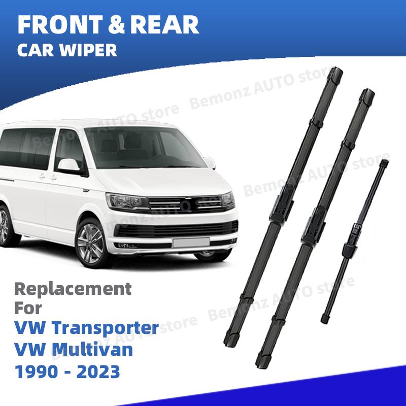 LHD Front Rear Windshield Wiper Blades For VW Transporter Multivan T4 T5 T6 1993 - 2023 3pc Window Caravelle EuroVan Accessories VW Transporter