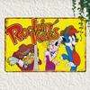 Rockin' Kats Vintage Aluminum Sign, Waterproof,Dust-Proof Metal Wall Art, Funny Retro Cartoon Character Decor, Aesthetic Iron Pa
