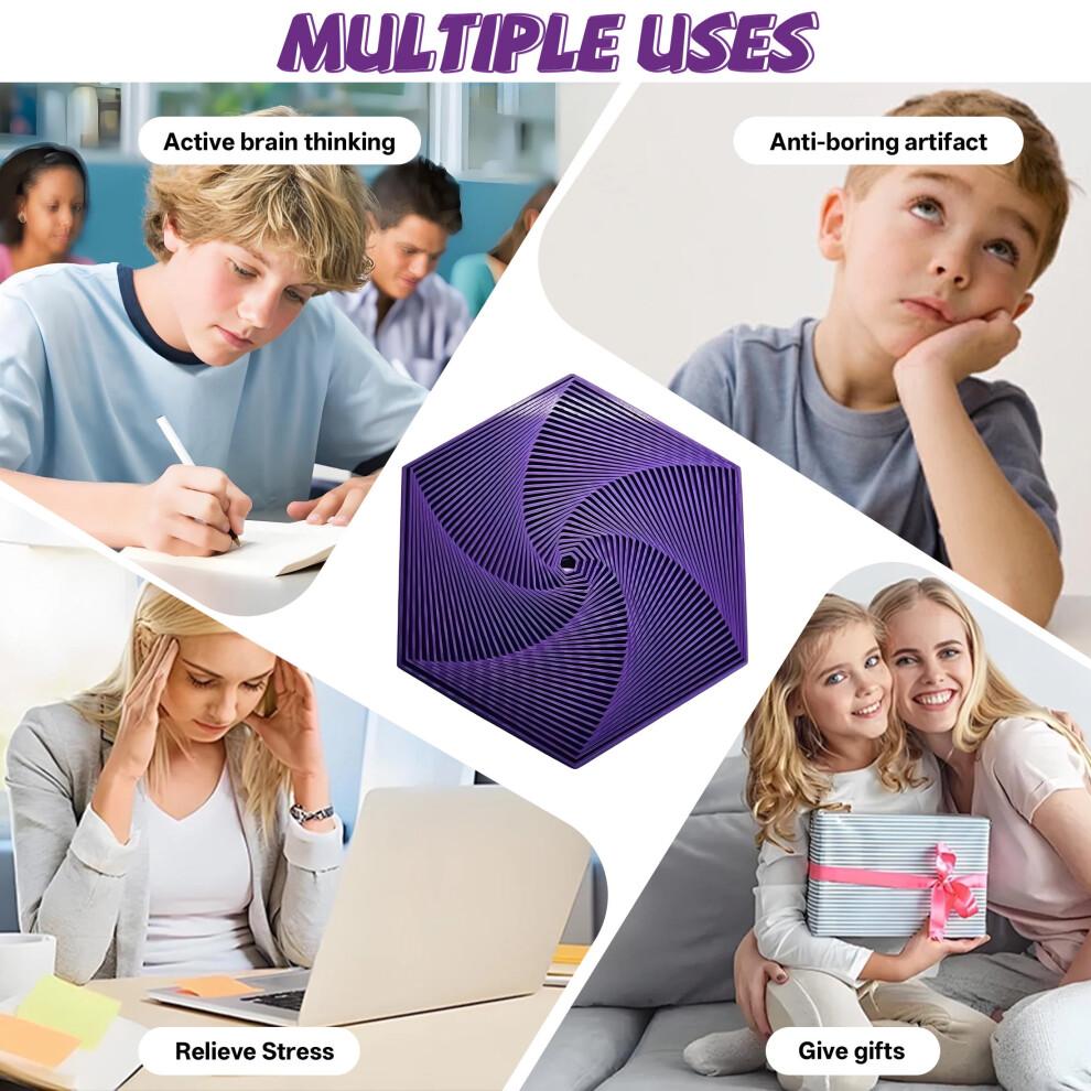 Autism Sensory Toys,3D Sensory Fidget Star,Anxiety Toys for Adults Stress Relief,Purple,S