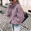 Womens Oversized Chunky Knit Turtleneck Sweater Long Sleeve Loose Fit Cotton Blend Fall Winter Casual