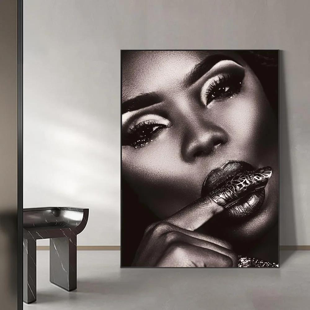 African Women Canvas Painting Black Gold Woman Poster and Prints Scandinavian Wall Art Picture for Home Decor Living Room Mural
