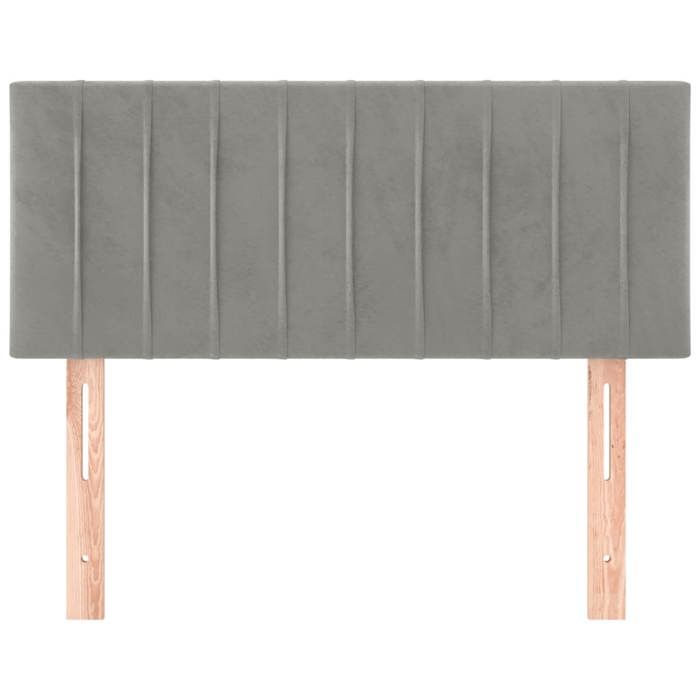 VidaXL Tête de Lit Meuble de Chambre à Coucher Accessoire de Lit Simple Tête de Cadre de Lit Intérieur Gris Clair 80x5x78/88 346208
