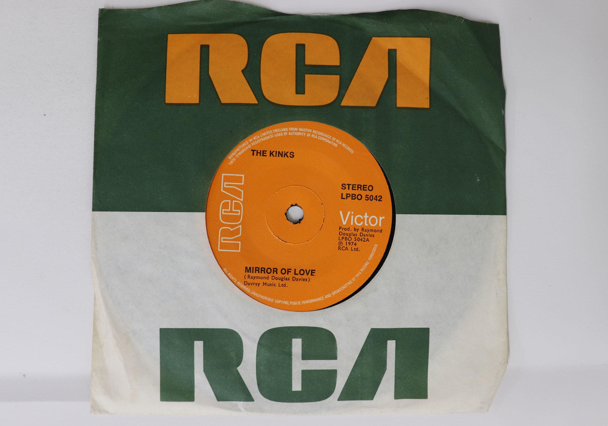 

7inch Record KINKS Mirror Of Love Hes Evil LPBO5042 RCA VICTOR 1974 UK Rock Used