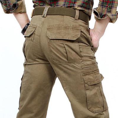 Freizeithosen Herrenhosen Frühling und Herbst Werkzeug Mittleren Alters Gerade Hosen Herren Lose Hosen