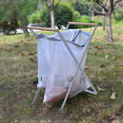 Açık Taşınabilir Katlanır Çöp Rafı Çöp Torbaları Raf Mutfak Piknik Barbekü Plastik Çanta Tutucu