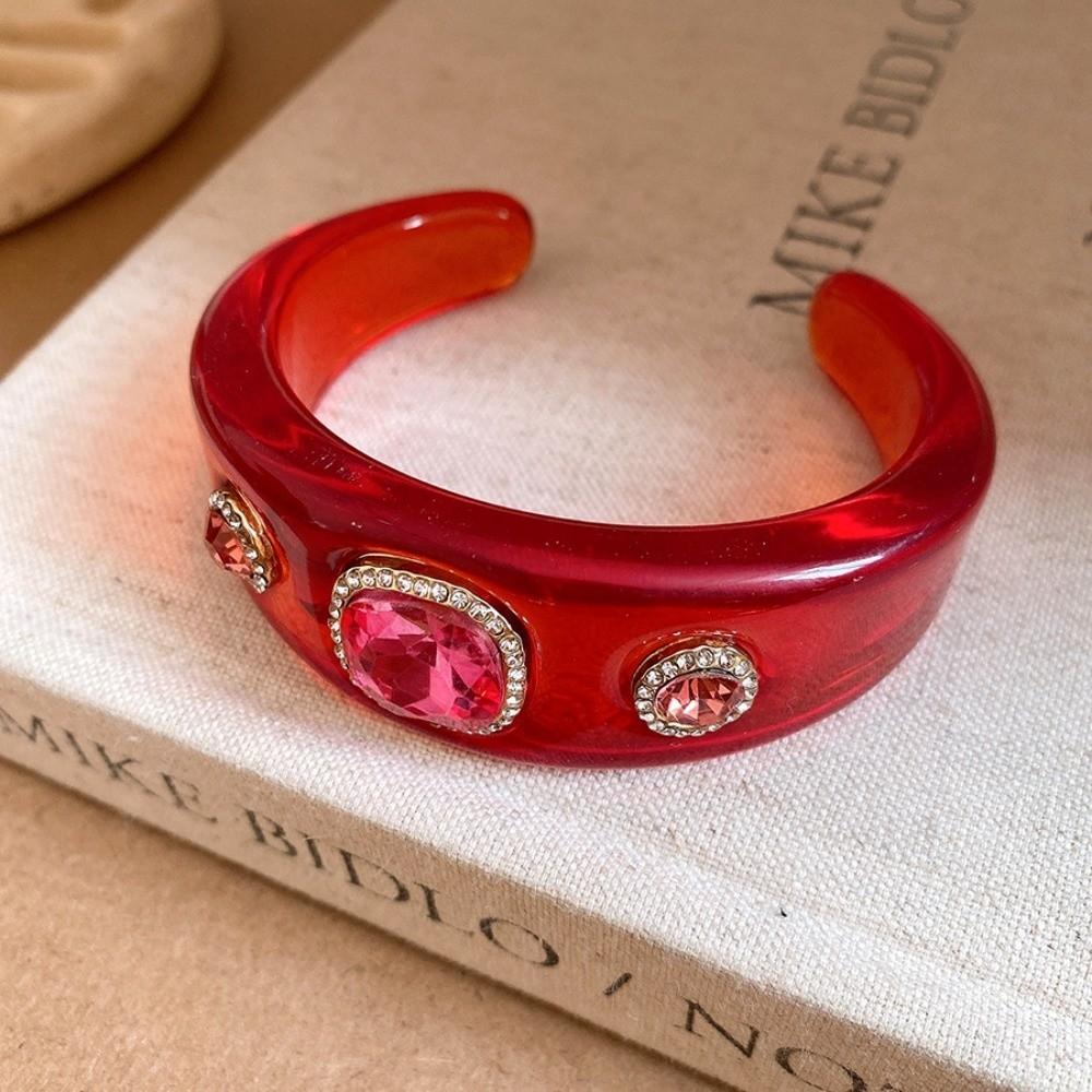 Smudging Irregular Wide Open Bracelet Europe American Style Dopamine Hand Ring  Party Gift