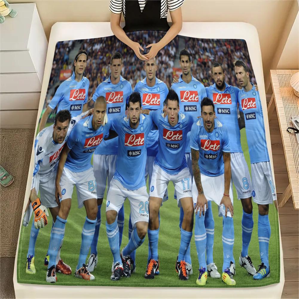 Napoli Football Team,pattern Flannel Blanket, High quality Comfortable for All Seasons, Home Decor, Warmth and Comfort, Perfect for Gifts.