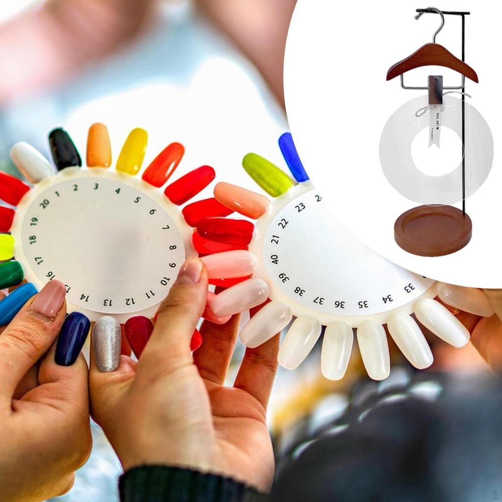 False Sample Display Stand Wooden Base Desktop Decoration Easy To Install Nail Accessories Placement
