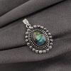 Natural Labradorite Gemstone 925 Sterling Silver Customize Pendant 1.6" Designer Necklace For Wedding VPP-3-24