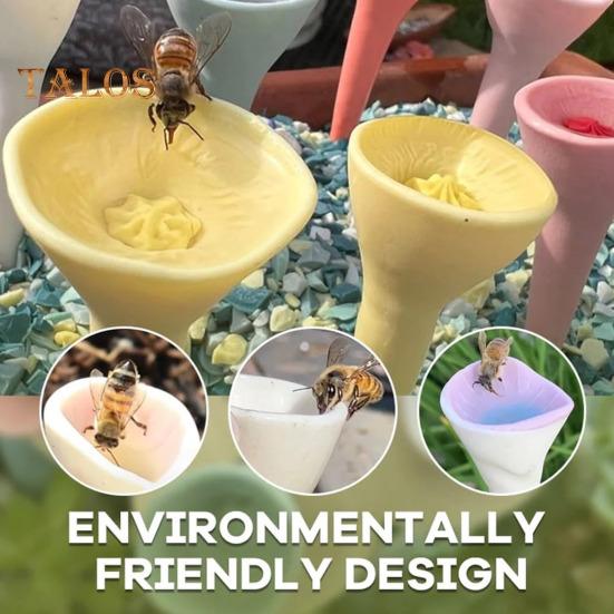 

Чашки для питья пчелиных насекомых с кронштейном Экологичный дизайн Универсальное размещение Жаждущие опылители Красочные чашки для пчел разноцветный