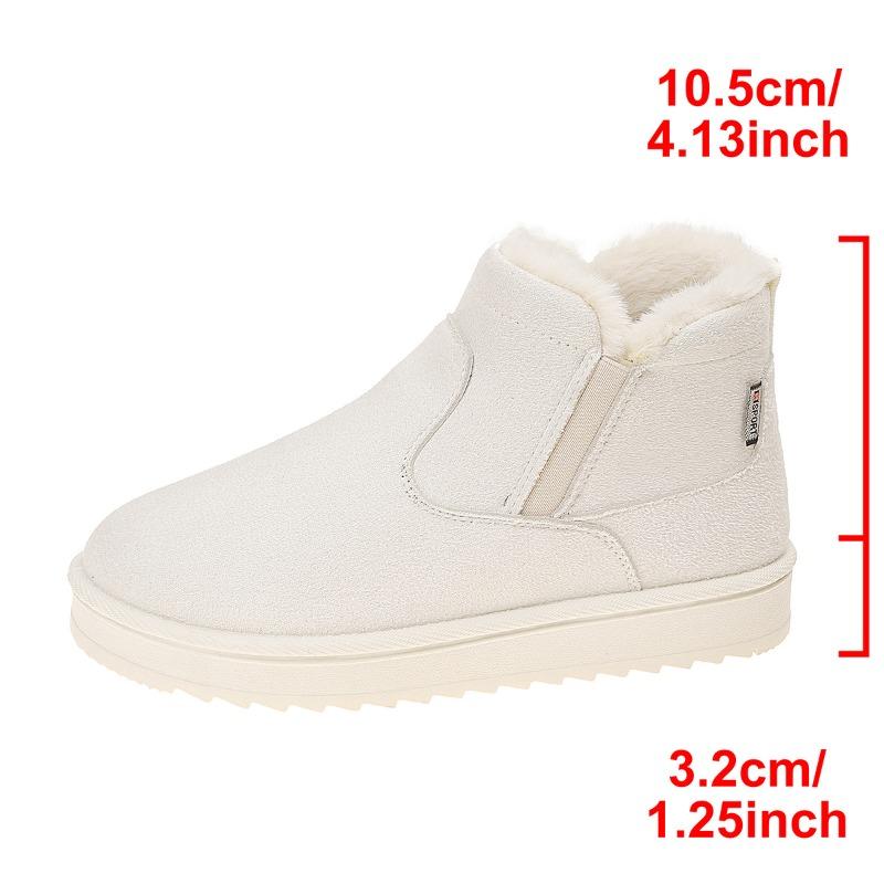 Large size snow boots women's winter new piled thickened warm flat bottom shallow mouth wool cotton boots cotton shoes wholesale