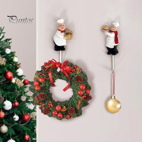 Wall Mounted Hooks for Shopping Bags Chef Style Sticky Hook, Resin Kitchen Organizer, Funny Decor Accessories Adhesive Decorative Hook Spatulas