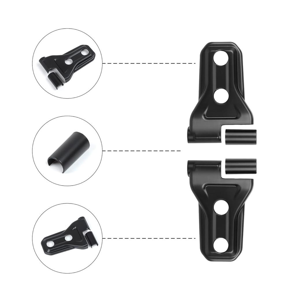 10PCS Engine Hood Door Hinge Cover Trim Exterior Accessories Protective Sticker For Jeep Wrangler JLU Gladiator JT 2018-2025