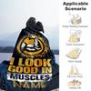 Look Muscles Customize Text Blanket Multi-purpose Personalized Blanket Soft Warm Cozy Throw For Bedding Livingroom Sofa Living Room All-Season Use