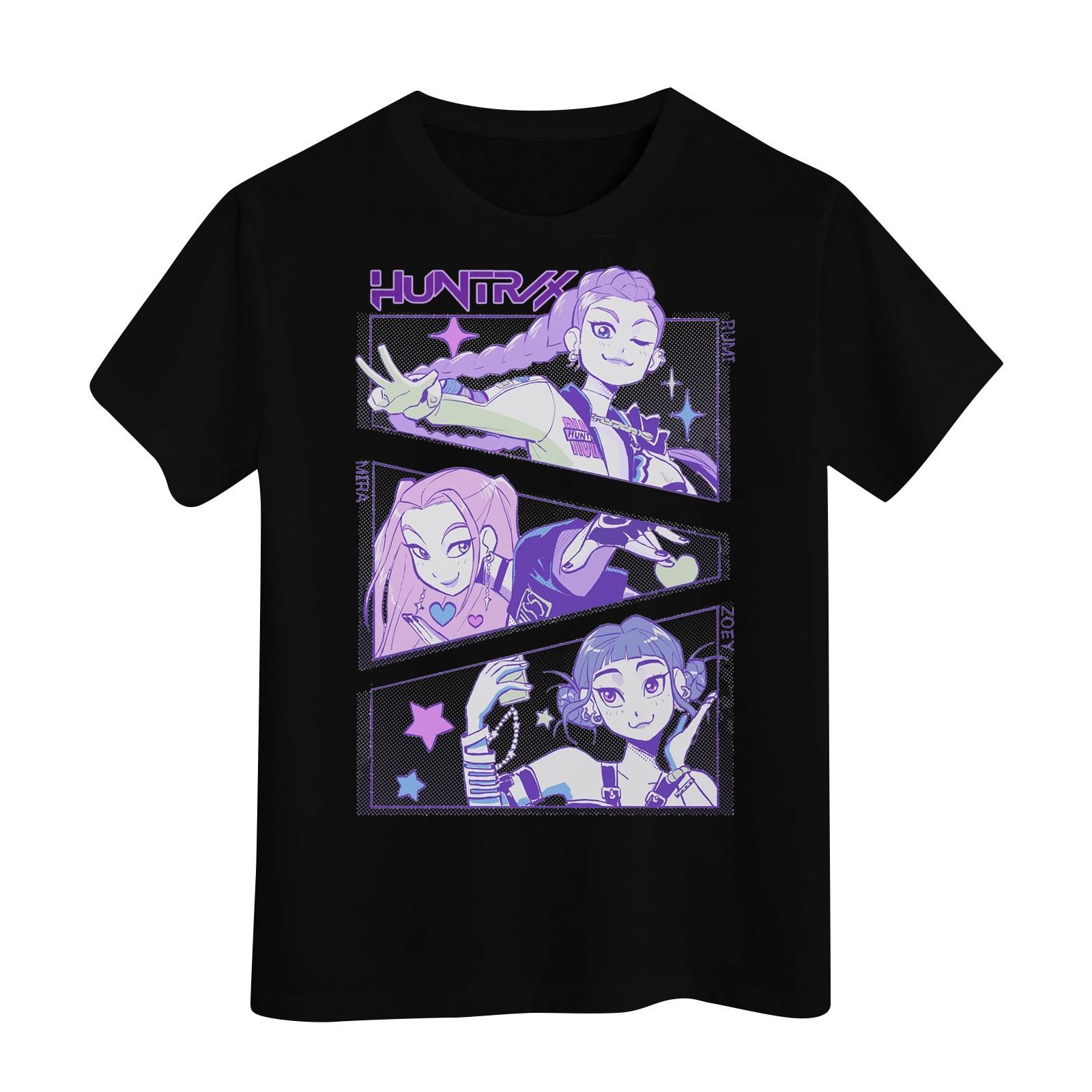 

Футболка с короткими рукавами и круглым вырезом для мальчиков и девочек 140 чёрный