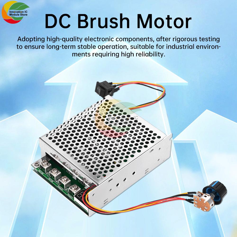DC10-55V 60A DC Brush Motor Speed Switch Adjustable Forward Reversal Speed Controller Module 12V 24V 36V 48V