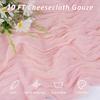 Dusty Pink Cheesecloth Table Runner, 10 FT Boho Rustic Cheese Cloth Gauze, 35x120 Inches Centerpieces Decor for Wedding Spring Easter Baby Bridal