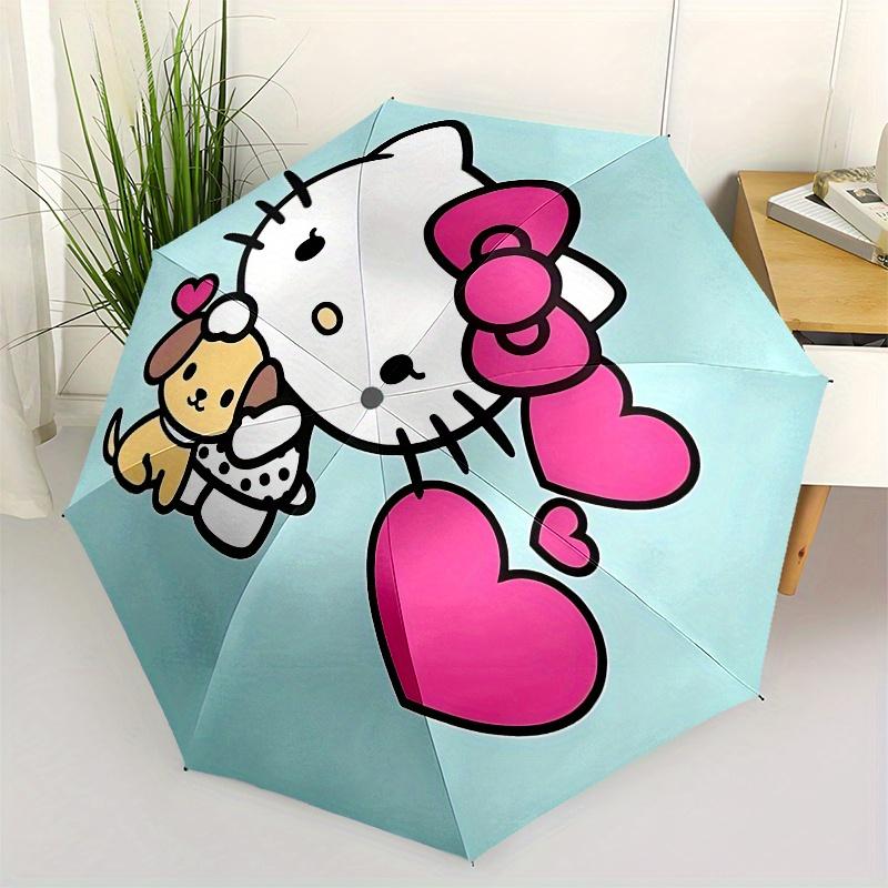 

Hello Kitty, Puppy Automatic opening and closing folding umbrella with 8-rib frame and compact travel design, perfect for all occasions | St