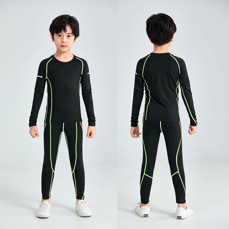 Summer Kids' Quick-Dry Sports Suit - Lightweight, Breathable Top & Pants for Basketball, Football & Running.