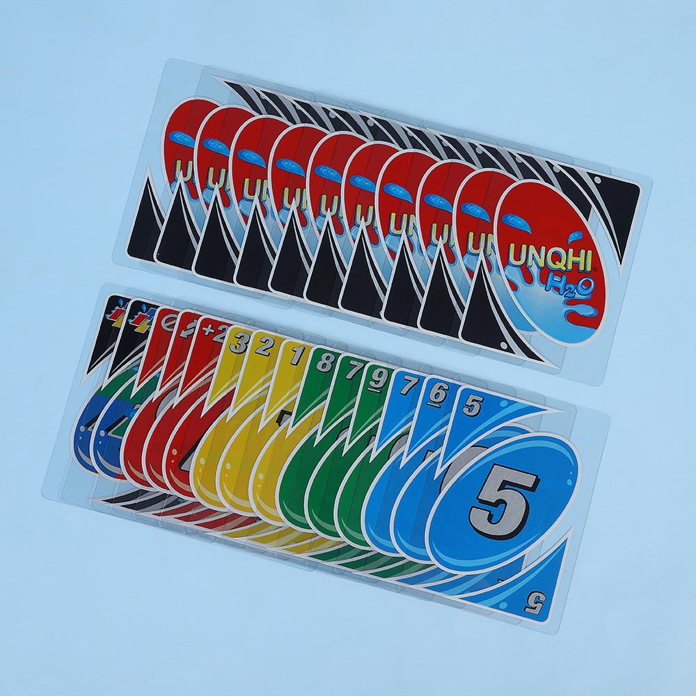 Unqhi Uno H2o Board Game Poker Cards Family Party Casual Prop Educational Toy