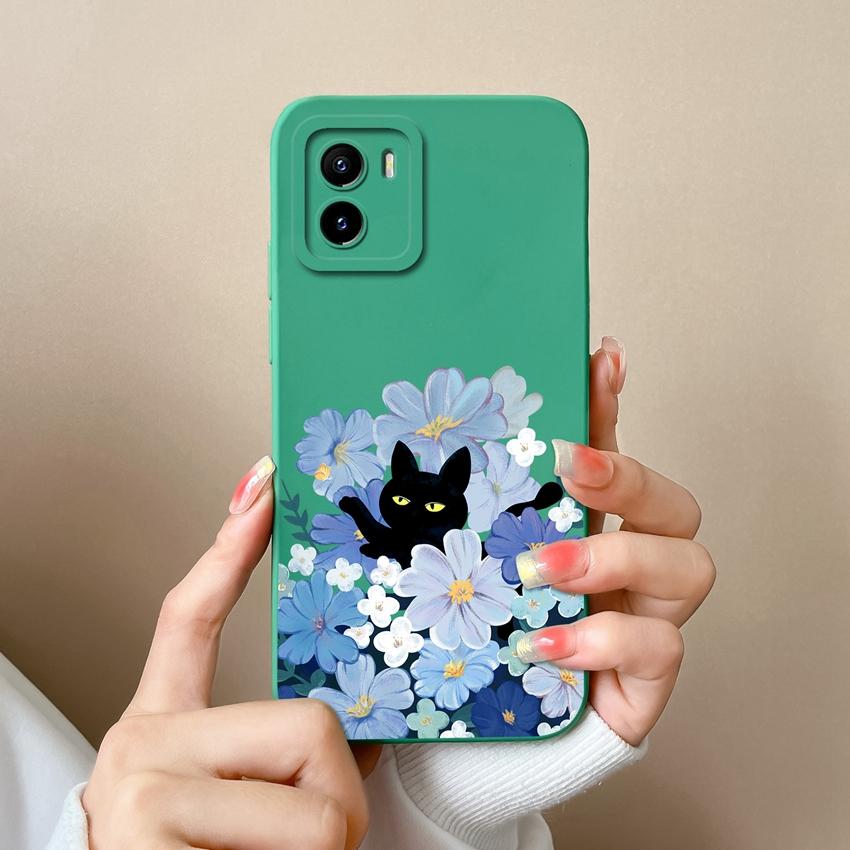 Pro Vivo Y01 Y02 Y02t Y03t Y16 Y17 Y18 Pouzdro na telefon Krásný Malý Květinový Vzor Silikonový Měkký Kryt Ochranná Fólie na Displej Kryt proti Pádu Pro Kryty Vivo