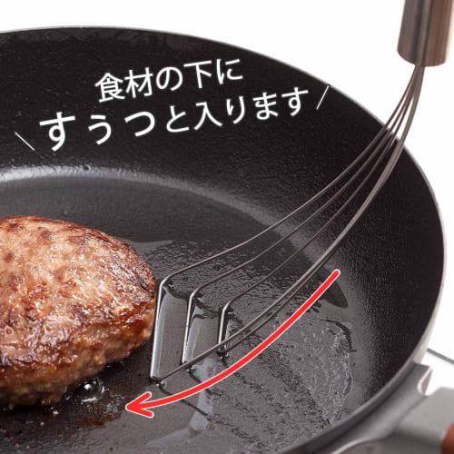 Shimomura Kihan 2-Way Stirring and Flipper Turner, 28cm [Made In Japan], Dishwasher Safe, Convenient for Making Omelets, Moderately Flexible, Stainles