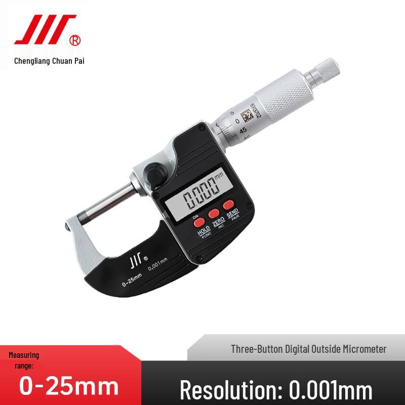Digital Micrometer 0-50mm, 0.001mm Accuracy