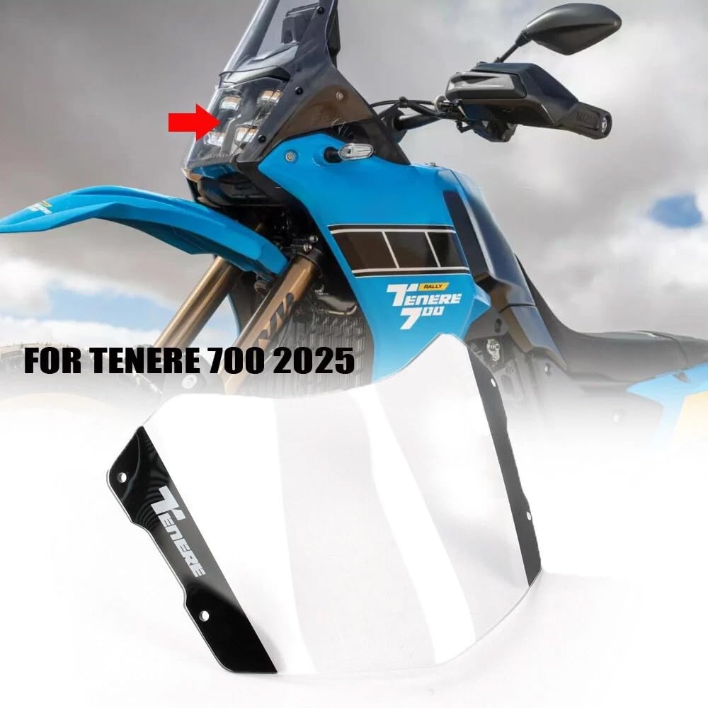 For Tenere 700 Tenere 700 2025 Transparent Smoke Headlight Protector Headlight Guard (Transparent)