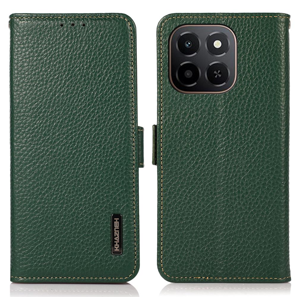 KHAZNEH for Honor X6c 4G Phone Case Genuine Cow Leather Cover RFID Blocking
