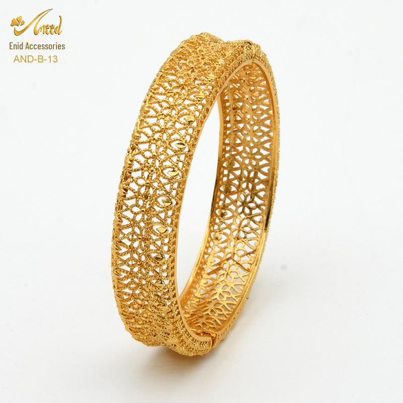 Pulsera nupcial de aleación bañada en oro - Estilo de lujo de Dubái