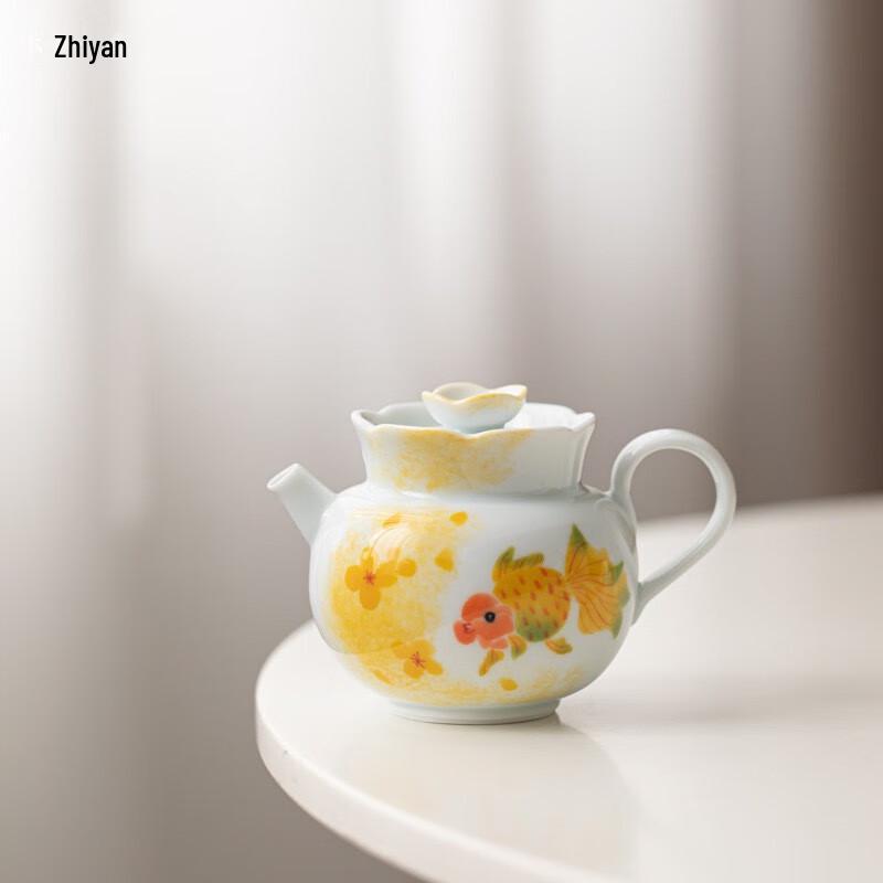 Hand-Painted Ceramic Portable Kung Fu Tea Set