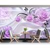 3d Floral Purple Rose Wall Murals Modern Simple Romantic Wallpaper Living Room Bedroom Home Decor