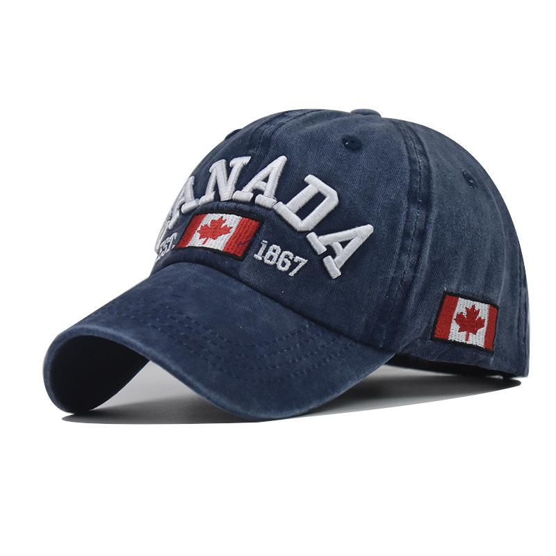 Canada Dad Unisex Cotton Baseball Cap Maple Leaf Flag Cap Embroidered Unisex Cap Outdoor Sun Hats for Adult