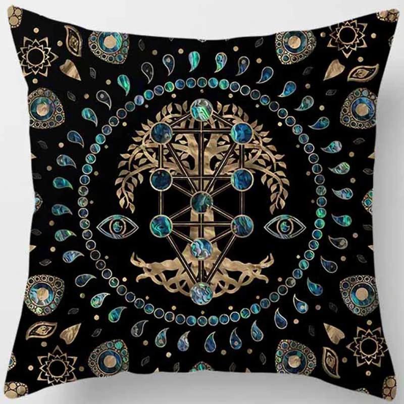 Dark World Tree Print Pillow Cover Home Decor Car Sofa Cushion