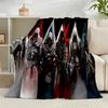 1PC Assass Warrior Flannel Blanket Gift, Suitable for Both Men And Women, Soft Ideal for Beds And Sofa, Birthday Or Christmas Gift