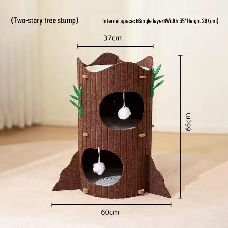 Universal Multi-Layer Cat Tree with Winter Warm Bed & Felt Hole
