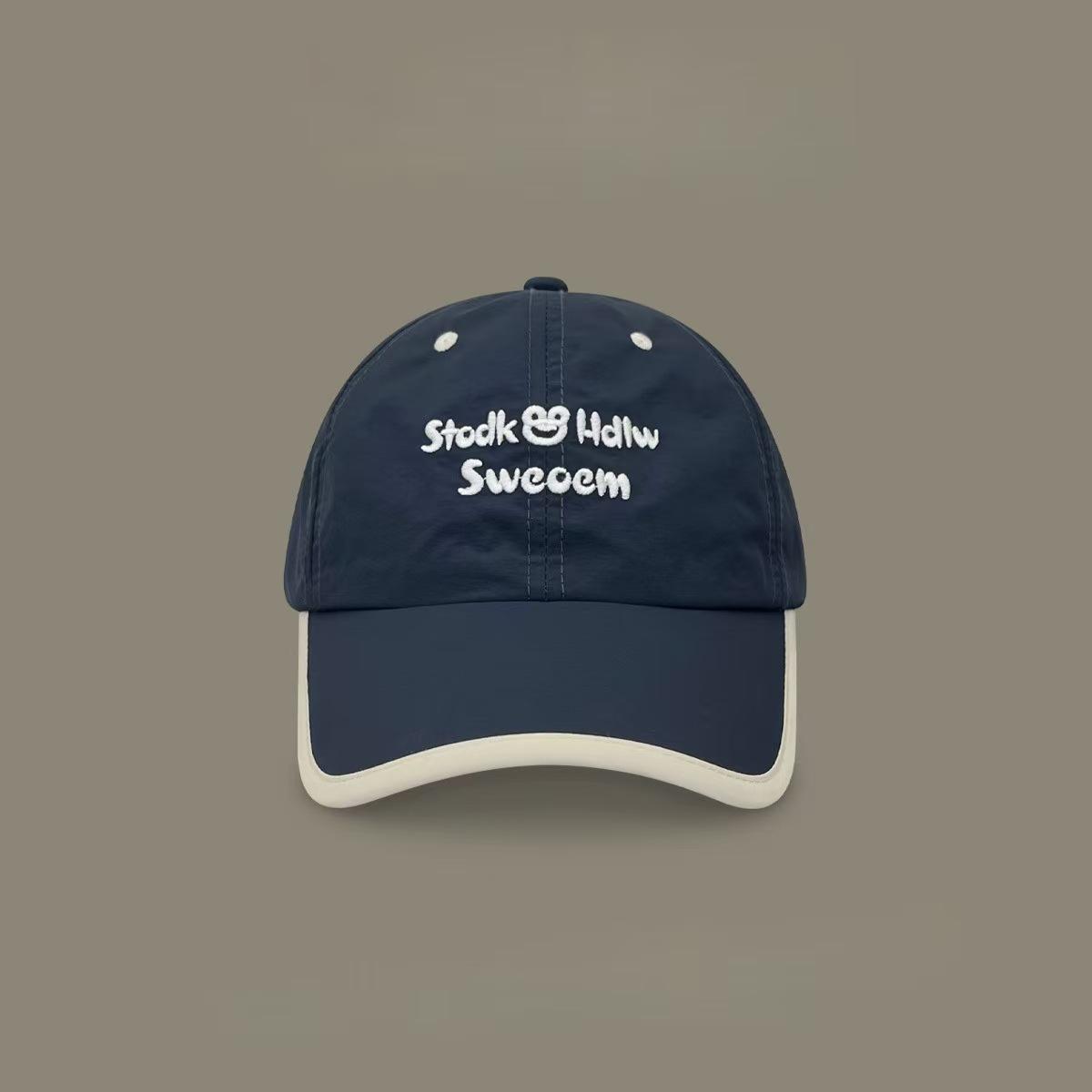 

Кепка с козырьком Удобный мягкий верх Путешествия шопинг Солнцезащитный козырек Тень Универсальный Быстросохнущий Дышащий Легкая бейсболка с вышивкой букв M（56-58cm） тёмно-синий