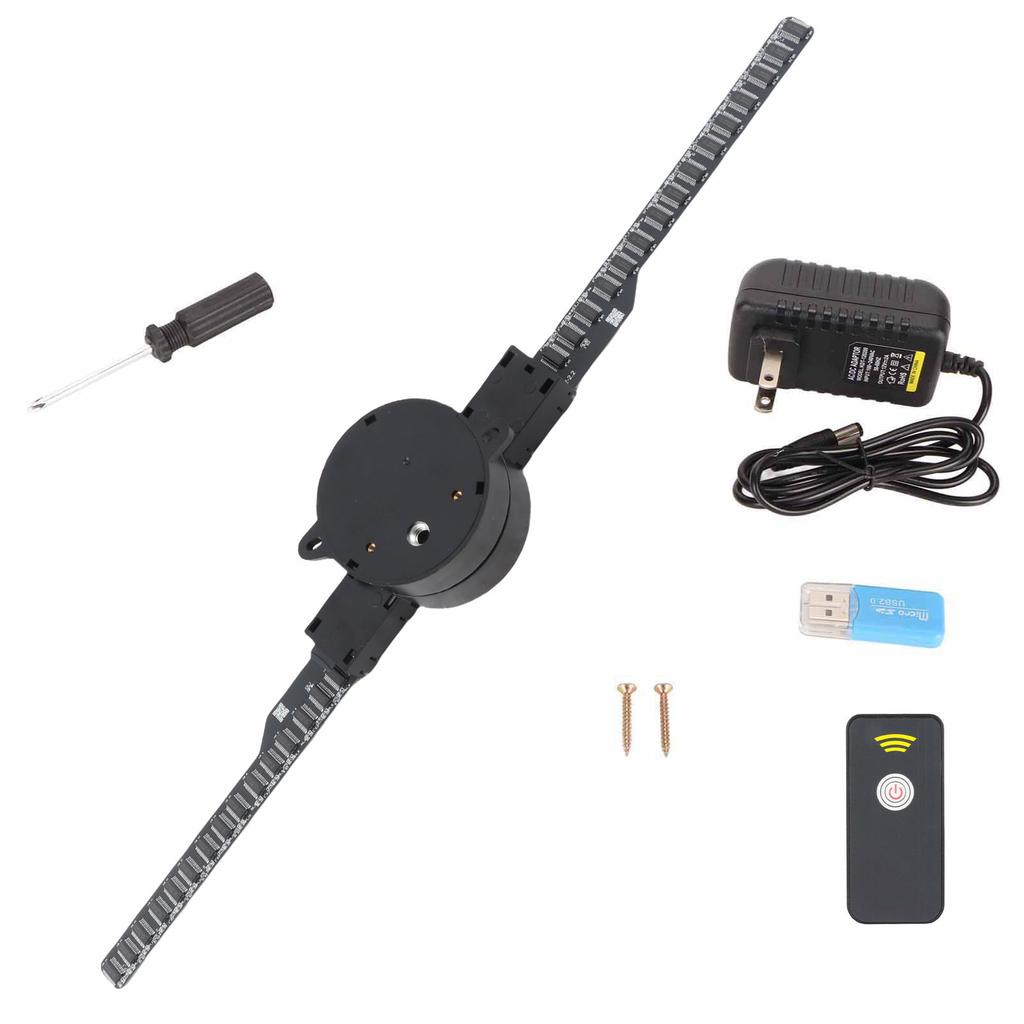 Hologram Projector Fan 16.1in 3D Hologram Fan Clear Video Images 1250rpm 224 LED Beads for Holiday Event Showcase