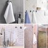 5Pack Contemporary Plastic Towel Hooks-Easy Install,No Drill Wall Mount Adhesive Towel Holder for Kitchen,Bathroom,Hotel