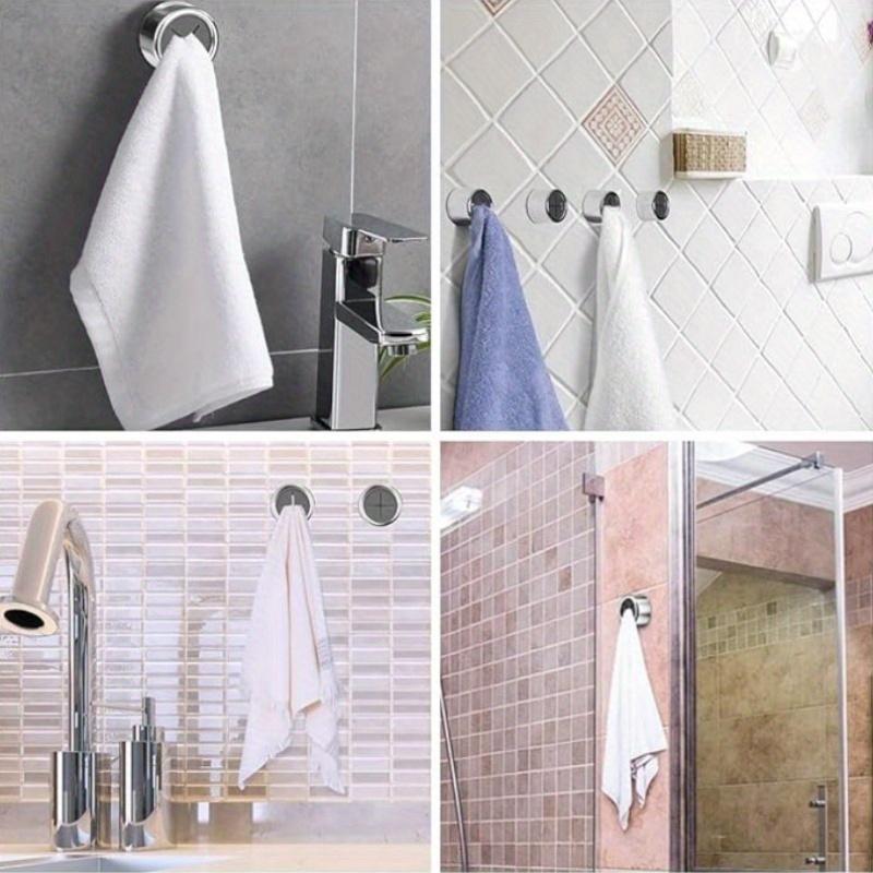 5Pack Contemporary Plastic Towel Hooks-Easy Install,No Drill Wall Mount Adhesive Towel Holder for Kitchen,Bathroom,Hotel