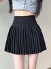 High-Waisted Summer A-Line Pleated Skirt for Women - Sweet & Fresh, Anti-Exposure, College Style, Petite Short Length.