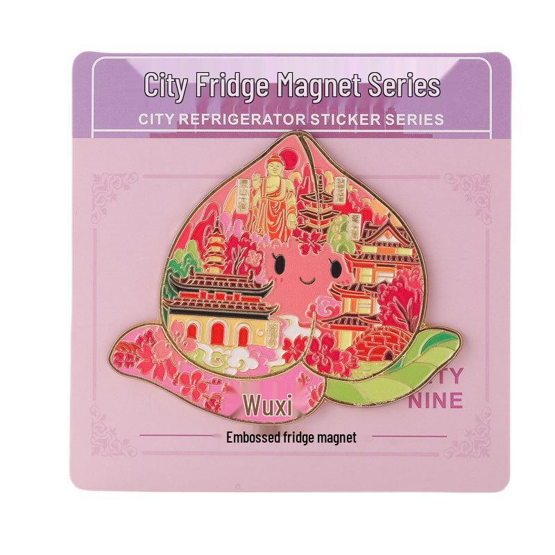 

National Tide City Wuxi Honey Peach Souvenir Magnet