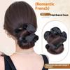 Low Bun Wig Hair Clip-In Messy Bun Hairpiece Straight Hair Extension For Effortless Updo Synthetic Claw Messy Hair Bun For Women