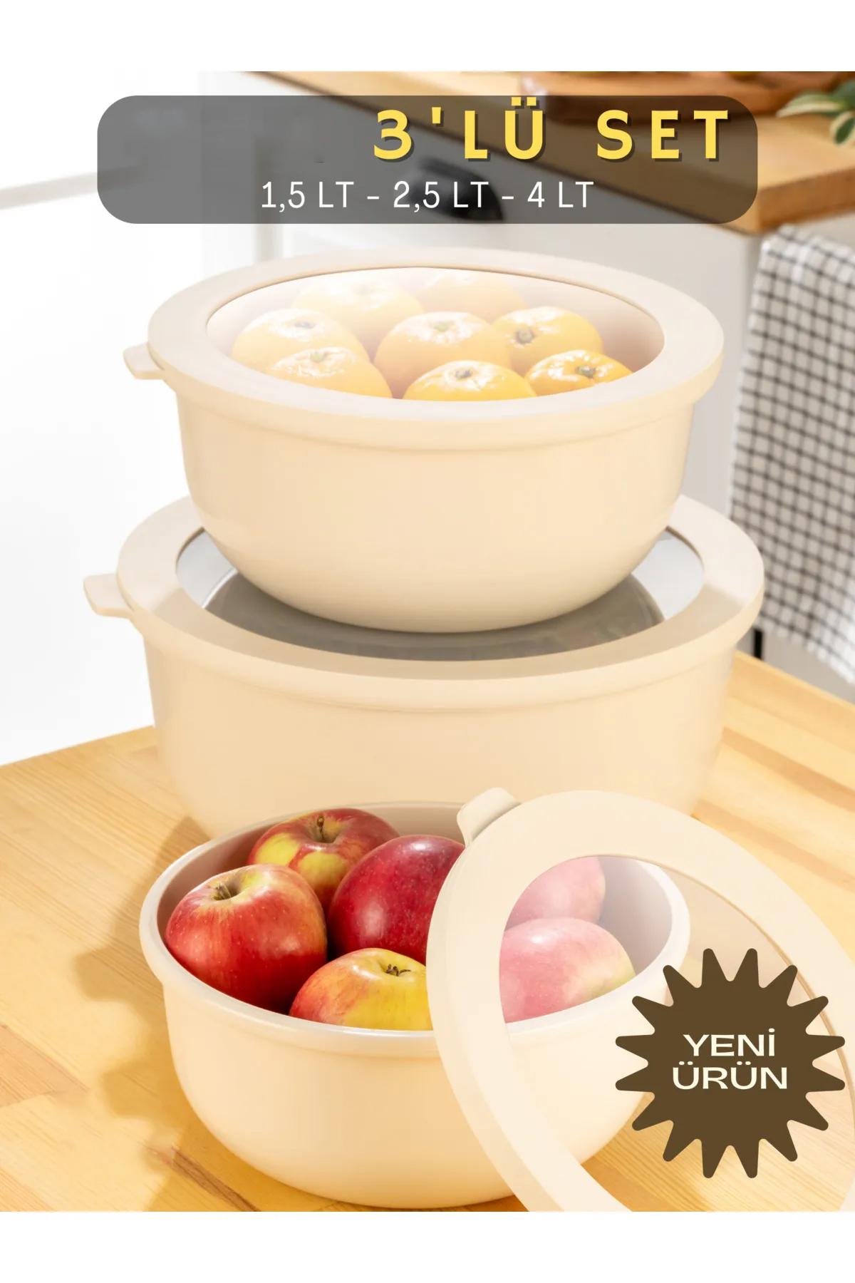 

Food Storage Container Set 3 Pieces 1500 ML, 2500 ML, 4500 ML - Premium Quality