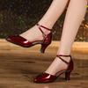 Hot Selling Professional Latin Dance Shoes Women's Soft Sole Square Dance Shoes Mid-High Social Modern Sports
