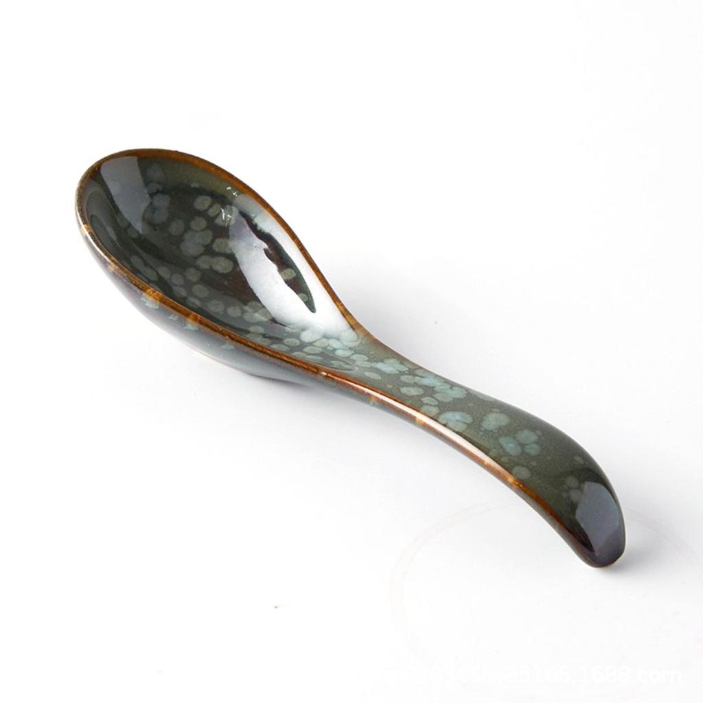 Stirring Kids Ceramic Dinnerware Eating Mixing Soup Spoons Tableware Kitchen Utensil Cutlery