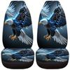 2pcs Electric Eagle Print Car Seat Covers For Women And Men, Universal Front Seat Protectors- Suitable For Cars, SUVs& Trucks- E