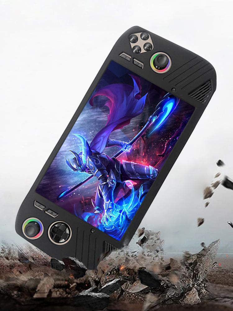 For MSI Claw 8AI Handheld Console Silicone Case Anti-Drop Protective Case Protector Cover Full Protective Shell Game Accessories