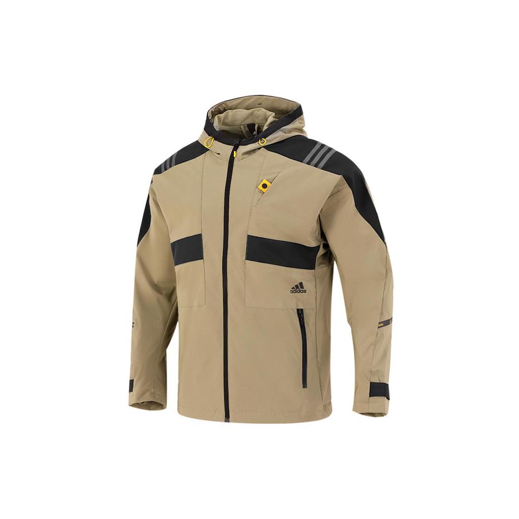 adidas Jackets Men's Khaki Hooded Moderate Other H40238